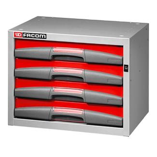 F50000043 - Szafka niska MATRIX, 4 szuflady zamontowane na stałe, mała