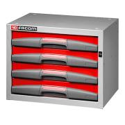 F50000043 - Szafka niska MATRIX, 4 szuflady zamontowane na stałe, mała