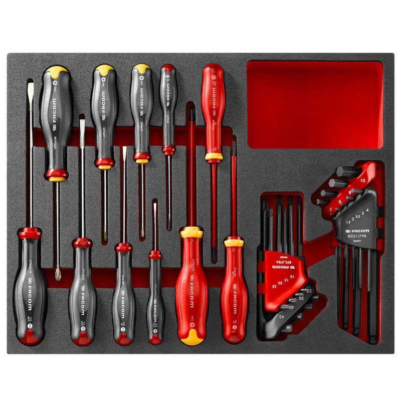 F50031049 - Moduł wkrętaków i kluczy trzpieniowych (28 szt.), wkładka piankowa, do szuflad MATRIX