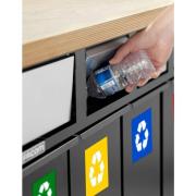 JLS2-5BINS - Zestaw 5 pojemników do segregacji odpadów JETLINE+, z klapami wrzutowymi