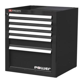 JLS2-MBSPOWERBS - Szafka niska Jetline+, z szufladą zasilającą, czarna