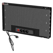 JLS2-PPAV1USBBS - Tablica połówkowa do zawieszania na ścianie Jetline+, 1 moduł + zestaw gniazdek i USB, czarna