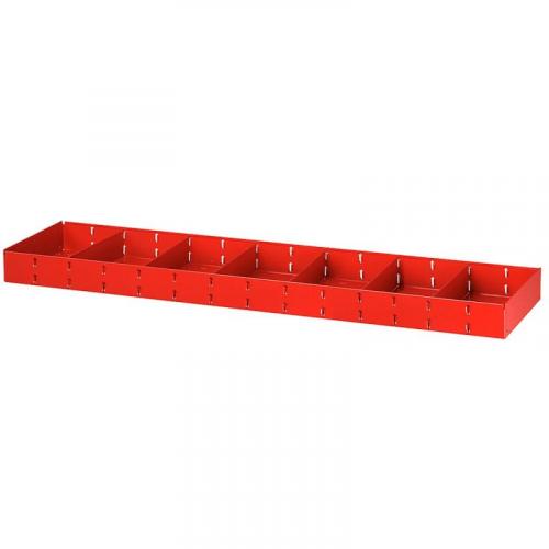 U50030025 - Extra large shelf with 6 removable dividers, 1425 x 200 x 90 mm