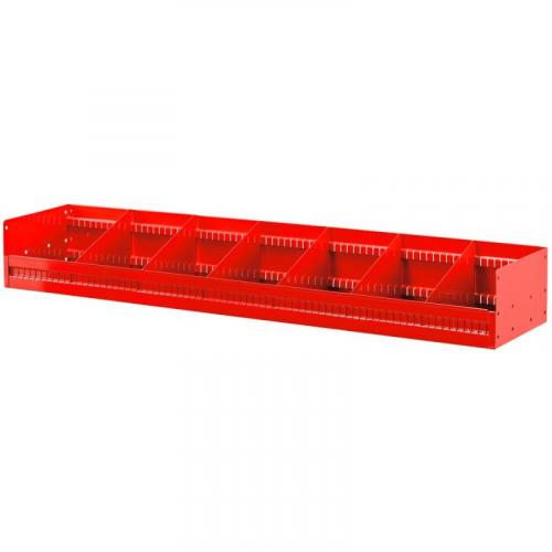 U50030038 - Extra large inclined shelf with 6 removable dividers, 1425 x 275 x 185 mm