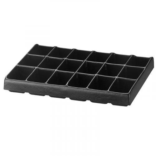 U50030038Q - Plastic tray 18 compartments, 400 x 315 x 50 mm