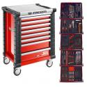 JETCMM175BNL - Roller cabinet with equipment, 15 modules, red