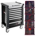 JETCMM175GBNL - Roller cabinet with equipment, 15 modules, black