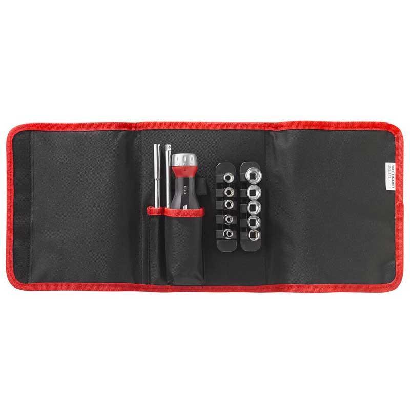 ATCL.3.12PB - Rękojeść z podwójną grzechotką 3 w 1 Protwist® z dwoma uchwytami, 10 nasadek