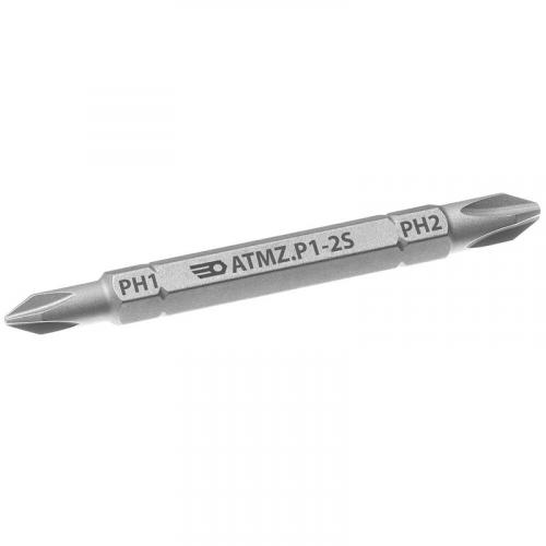 ATMZ.P1-2S - Grot dwustronny 1/4" do śrub Phillips®, PH1 - PH2, 67 mm