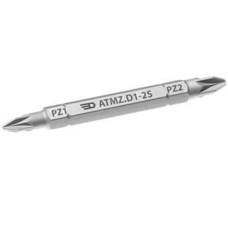 ATMZ.D1-2S - Grot dwustronny 1/4" do śrub z Pozidriv®, PZ1 - PZ2, 67 mm