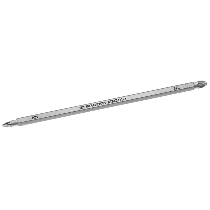 ATMZ.D1-2 - Grot dwustronny 1/4" do śrub Pozidriv®, PZ1 - PZ2, 175 mm ATMZ.D1-2 - Grot dwustronny 1/4" do śrub Pozidriv®, PZ1 - PZ2, 175 mm
