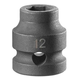 NSS.12A - Nasadka udarowa 1/2" 6-kątna, krótka, metryczna, 12 mm