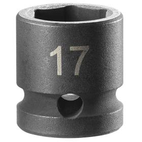 NSS.17A - 1/2" 6-point impact socket, short, metric, 17 mm