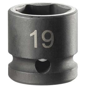 NSS.19A - Nasadka udarowa 1/2" 6-kątna, krótka, metryczna, 19 mm