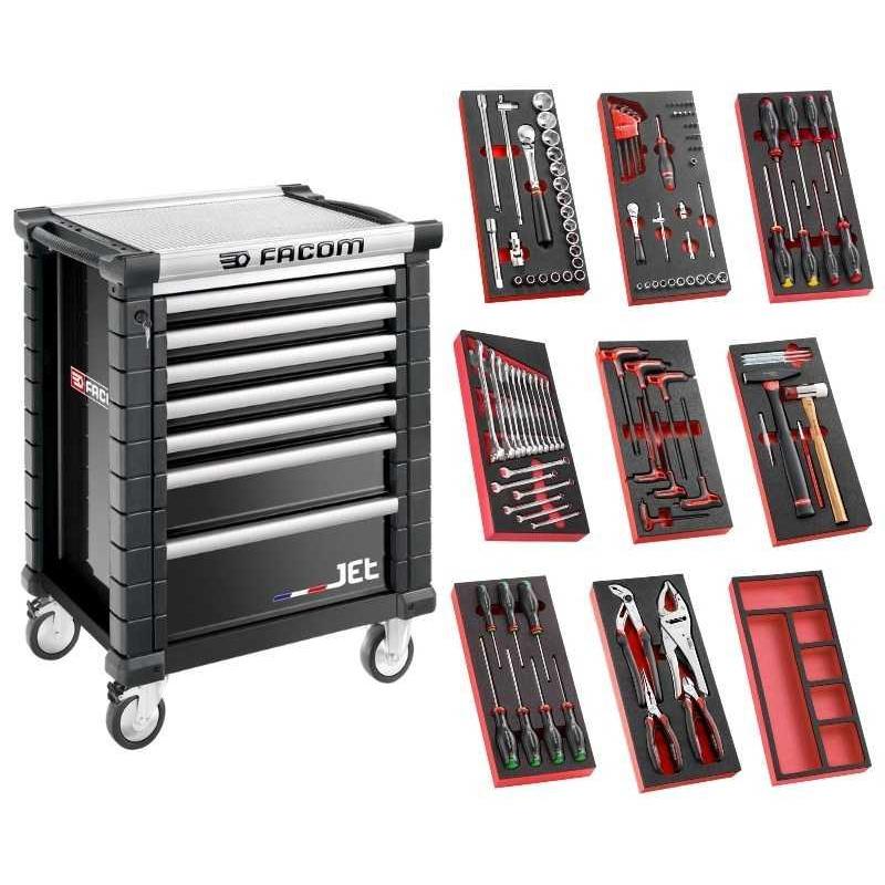 SPOTLIGHT.FOAM.GM3 - Workshop cart with equipment, 8 foam modules, black SPOTLIGHT.FOAM.GM3 - Workshop cart with equipment, 8 foam modules, black