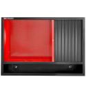 JLS3-MHDR - Jetline+ top unit, double lockable with roller shutter, red