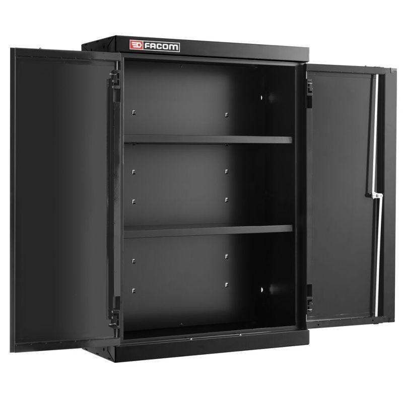 JLS3-MHSPPBS - Szafka wysoka Jetline +, pojedyncza z drzwiami pełnymi, 2 półki, czarna JLS3-MHSPPBS - Szafka wysoka Jetline +, pojedyncza z drzwiami pełnymi, 2 półki, czarna