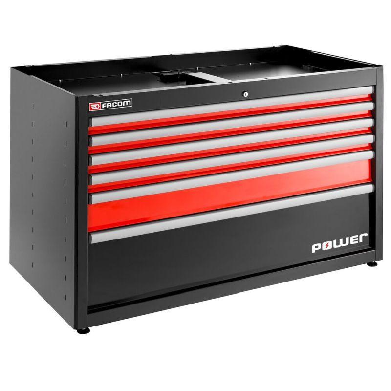 JLS3-MBDPOWER - Szafka niska Jetline+, podwójna z szufladą zasilającą, czerwona JLS3-MBDPOWER - Szafka niska Jetline+, podwójna z szufladą zasilającą, czerwona