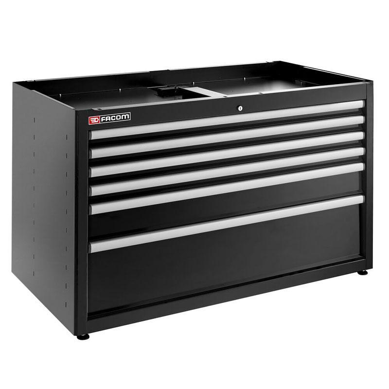 JLS3-MBD6TBS - Szafka niska Jetline+, podwójna, 6 szuflad, czarna JLS3-MBD6TBS - Szafka niska Jetline+, podwójna, 6 szuflad, czarna