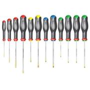 AT.J12R2PB - Zestaw 12 wkrętaków Protwist® do śrub z rowkiem, śrub Pozidriv®, Phillips® i Resistorx® + 2 uchwyty
