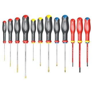 AT.J12R1PB - Zestaw 12 wkrętaków Protwist® do śrub z rowkiem, śrub Pozidriv®, Phillips® i izolowanych z uchwytami