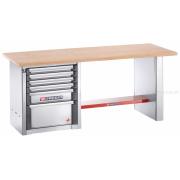 2000.AB1M3 - stół warsztatowy do dużych obciążeń 2 m - 6 szuflad