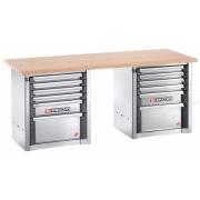 2000.BB1M3 - stół warsztatowy do dużych obciążeń 2 m - 12 szuflad