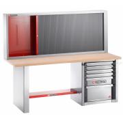 2000.AB32M3 - stół warsztatowy do dużych obciążeń 2 m - 6 szuflad i szafa 2210