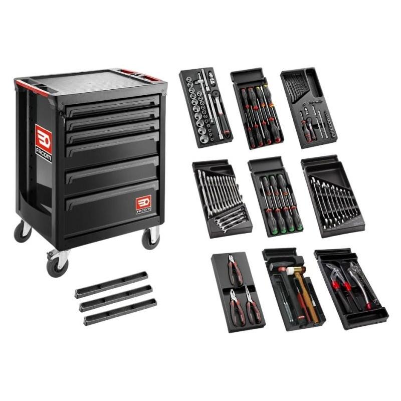 SL.ROLL.6GM3 - Roller cabinet with equipment, 9 modules, black SL.ROLL.6GM3 - Roller cabinet with equipment, 9 modules, black