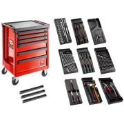 SL.ROLL.6M3 - Roller cabinet with equipment, 9 modules, red