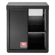 RWS2-MBSERBS - Szafka stojąca z koszem na śmieci i uchwytem na rolkę papieru, czarna