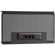 RWS2-PPAV1USBBS - Tablica perforowana do zawieszania na ścianie ROLL, 1 moduł + zestaw gniazdek i USB, czarna