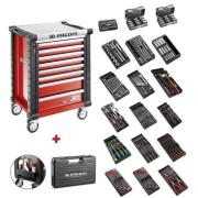 JET.9M3-250 - Roller cabinet with equipment, 18 modules, red JET.9M3-250 - Roller cabinet with equipment, 18 modules, red