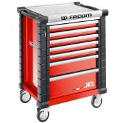 SPOTLIGHTJET7M3A - Roller cabinet with equipment, 9 modules, red