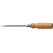 ATHH.6,5X125 - Wkrętak z rękojeścią drewnianą do śrub z rowkiem, grot kuty,  6,5x125 mm