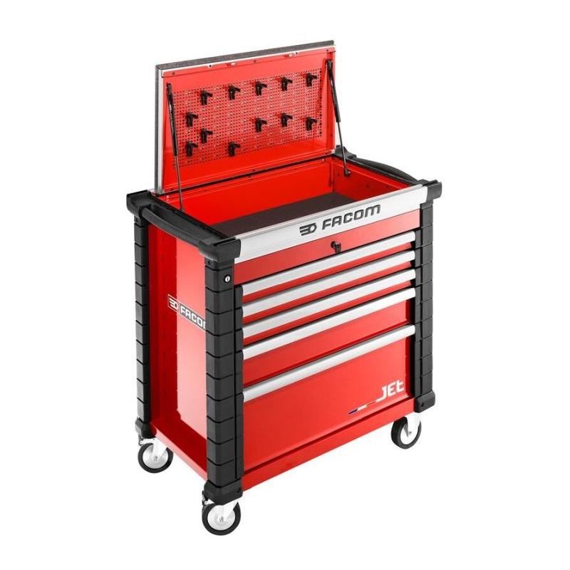 FACOM JET.CRT5M4A - Mobile workstation JET, 5 drawers, 4 modules per drawer, red ✔