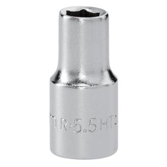 R.5.5HT - Nasadka 1/4" 6-kątna, krótka, metryczna, 5,5 mm