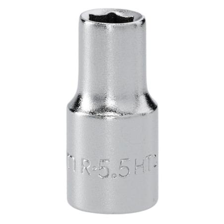 R.5.5HT - Nasadka 1/4" 6-kątna, krótka, metryczna, 5,5 mm