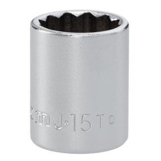 J.15T - Nasadka 3/8" 12-kątna, krótka, metryczna, 15 mm