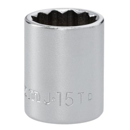 J.15T - Nasadka 3/8" 12-kątna, krótka, metryczna, 15 mm