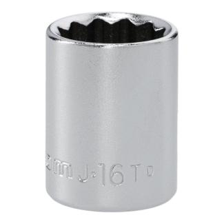 J.16T - Nasadka 3/8" 12-kątna, krótka, metryczna, 16 mm