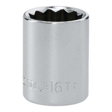 J.16T - Nasadka 3/8" 12-kątna, krótka, metryczna, 16 mm