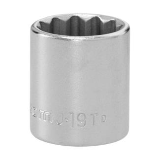 J.19T - Nasadka 3/8" 12-kątna, krótka, metryczna, 19 mm