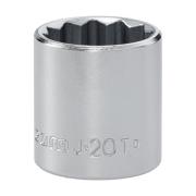 J.20T - Nasadka 3/8" 12-kątna, krótka, metryczna, 20 mm
