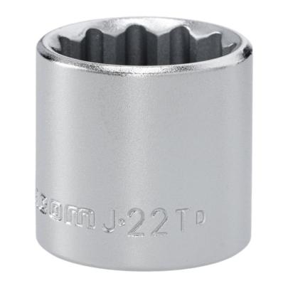 J.22T - Nasadka 3/8" 12-kątna, krótka, metryczna, 22 mm