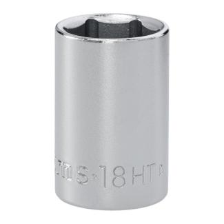 S.18HT - Nasadka 1/2" 6-kątna, krótka, metryczna, 18 mm