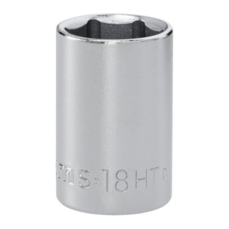 S.18HT - Nasadka 1/2" 6-kątna, krótka, metryczna, 18 mm