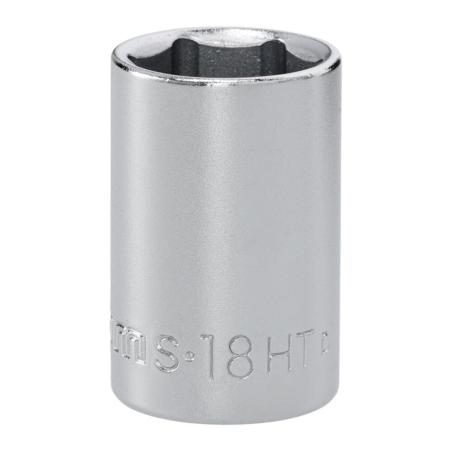 S.18HT - Nasadka 1/2" 6-kątna, krótka, metryczna, 18 mm