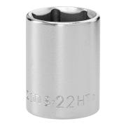 S.22HT - Nasadka 1/2" 6-kątna, krótka, metryczna, 22 mm