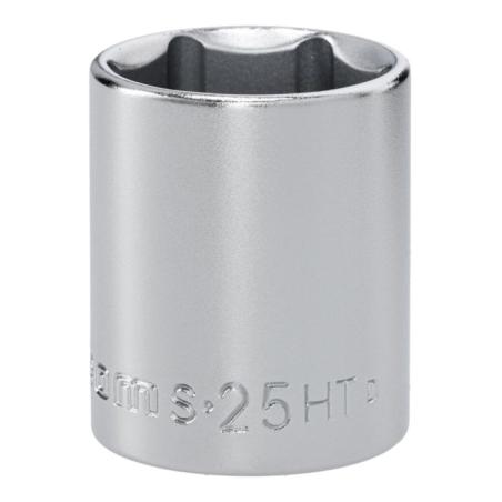 S.25HT - Nasadka 1/2" 6-kątna, krótka, metryczna, 25 mm
